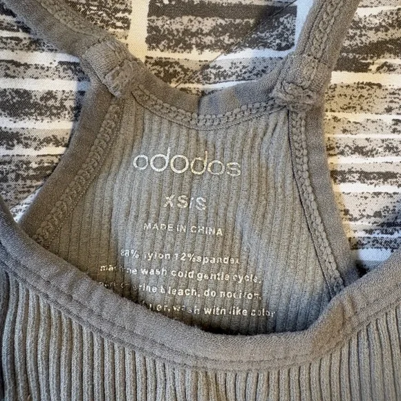 Gray Ribbed Tank Top - Picture 2 of 2